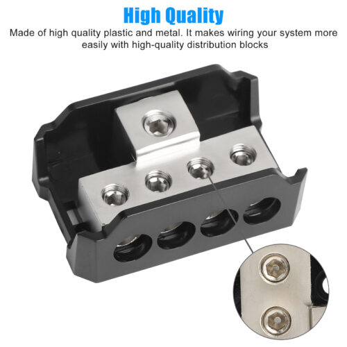 2PCS 10 Gauge Input to 2 x 10 Gauge Output PowerGround Distribution Block Set 1