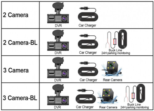 3 Channel Car DVR HD 1080P Dash Camera 6