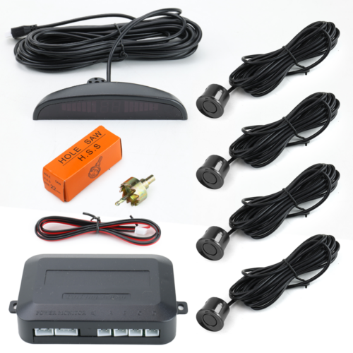 4 Parking Sensors LED Car Auto Backup Reverse Rear Radar System 5