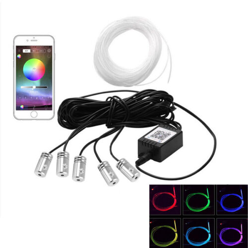 6M RGB EL Light LED Car Interior Neon Strip Light 6