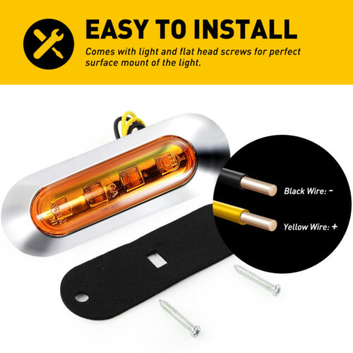 Amber LED Side Clearance Marker Light 2