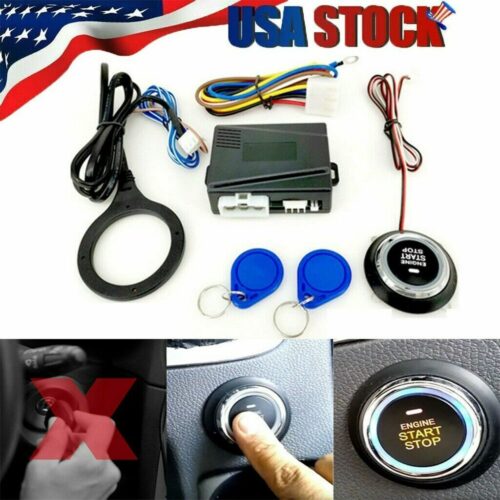 Car Ignition Switch 12V RFID Engine Start Push Button Keyless Entry Starter Kit 6