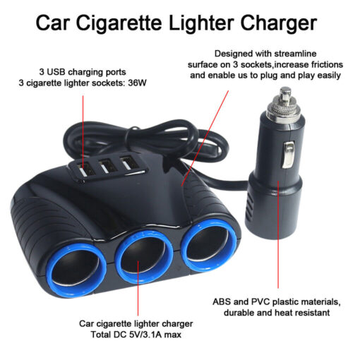 Cigarette Lighter Socket Splitter 1