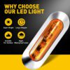 Amber LED Side Clearance Marker Light 5