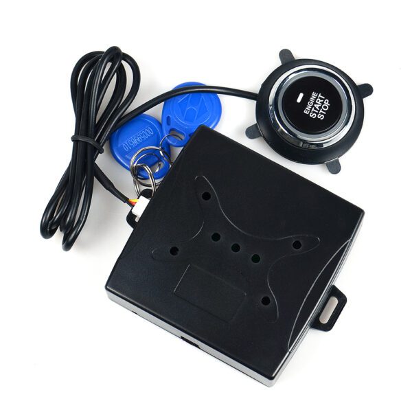 Car Starter Keyless Entry Alarm with a Push Start Button and RFID